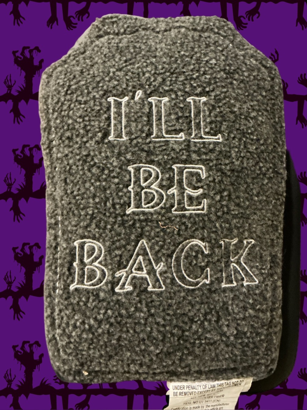 Target Bullseye I’ll Be Back 12 Inch Tombstone Display Pillow